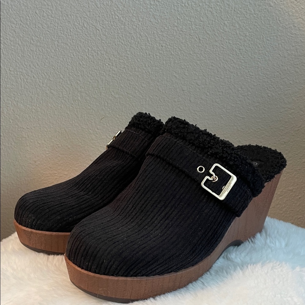 Dr. Scholl's Black and Brown Mules with Buckle size 8.5 - Picture 2 of 9